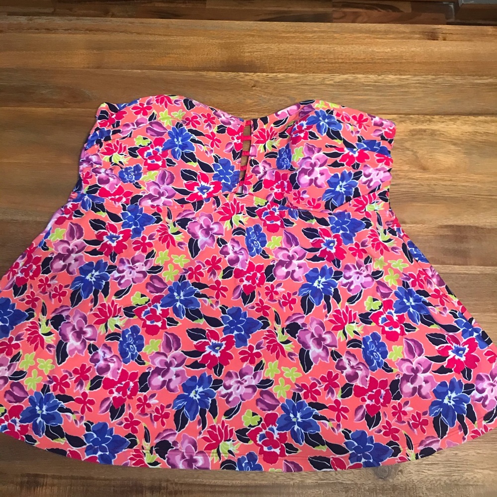 Floral swim top